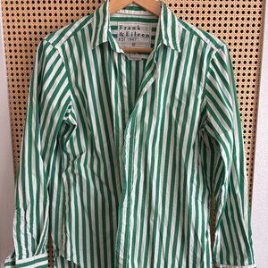 Frank & Eileen Green Striped 90's style Button Down